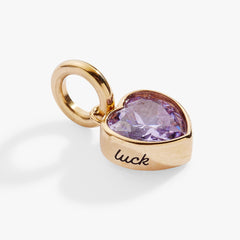 Luck' Heart Birthstone Charm-JUNE Stainless Steel Gold | Alex and Ani