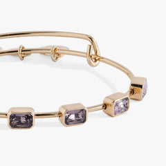 June Birthstone Emerald Cut Bangle Gold | Alex and Ani