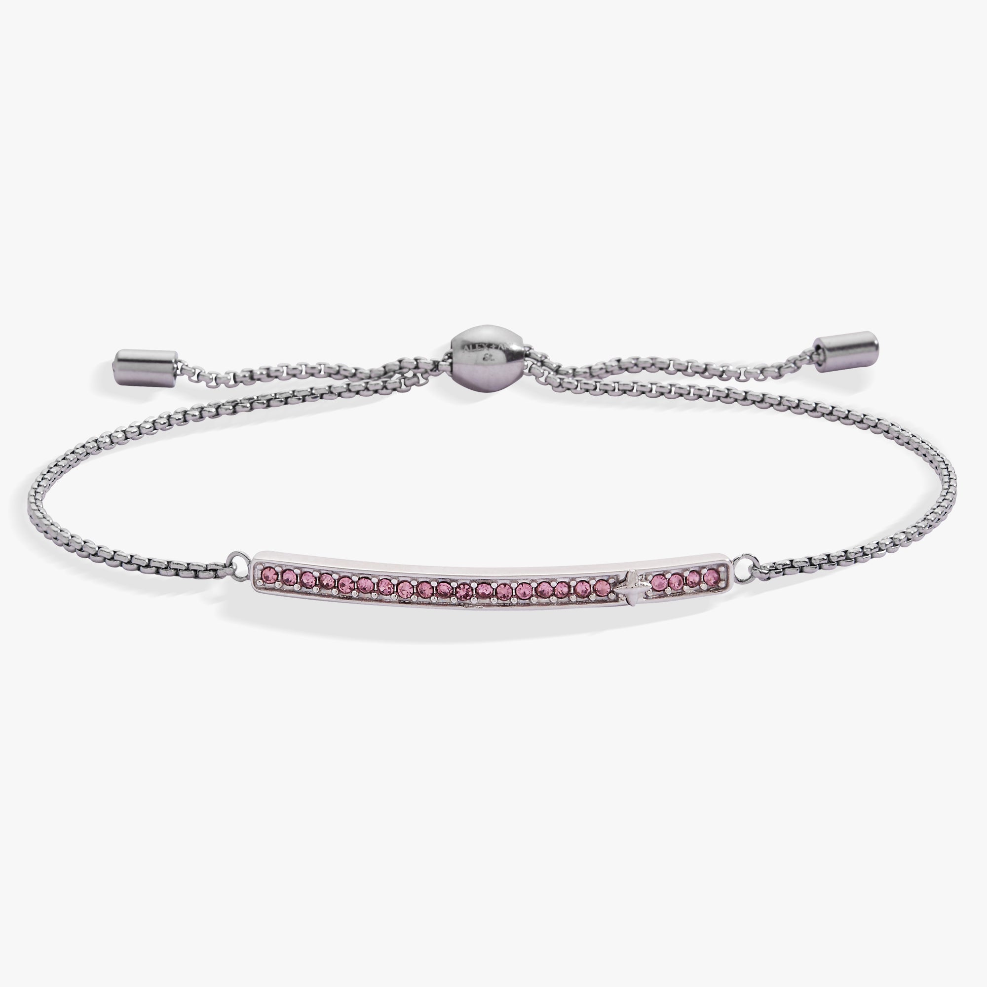 Birthstone Pave Bolo - June Stainless Steel Gold | Alex and Ani