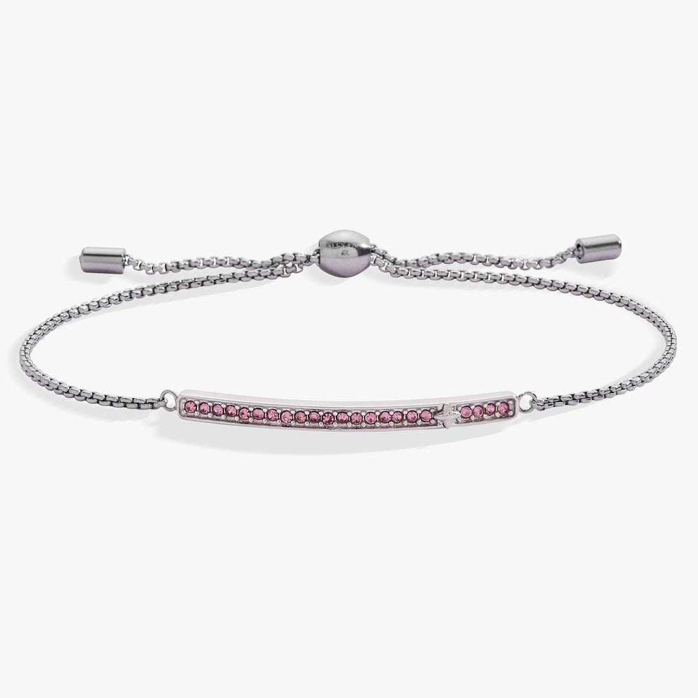 Birthstone Pave Bolo - June Stainless Steel Gold | Alex and Ani
