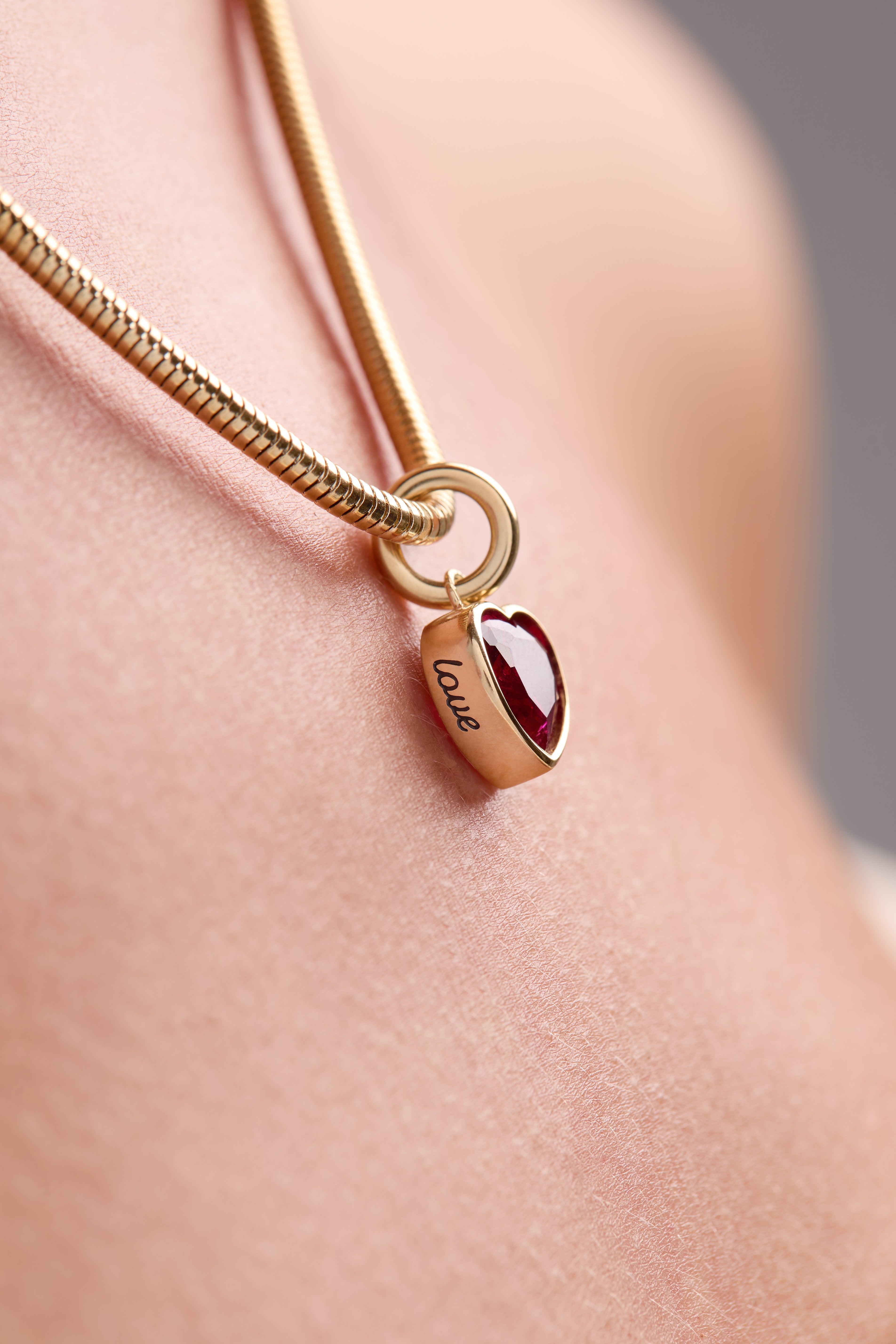 Love' Heart Birthstone Charm-JULY Stainless Steel Gold | Alex and Ani