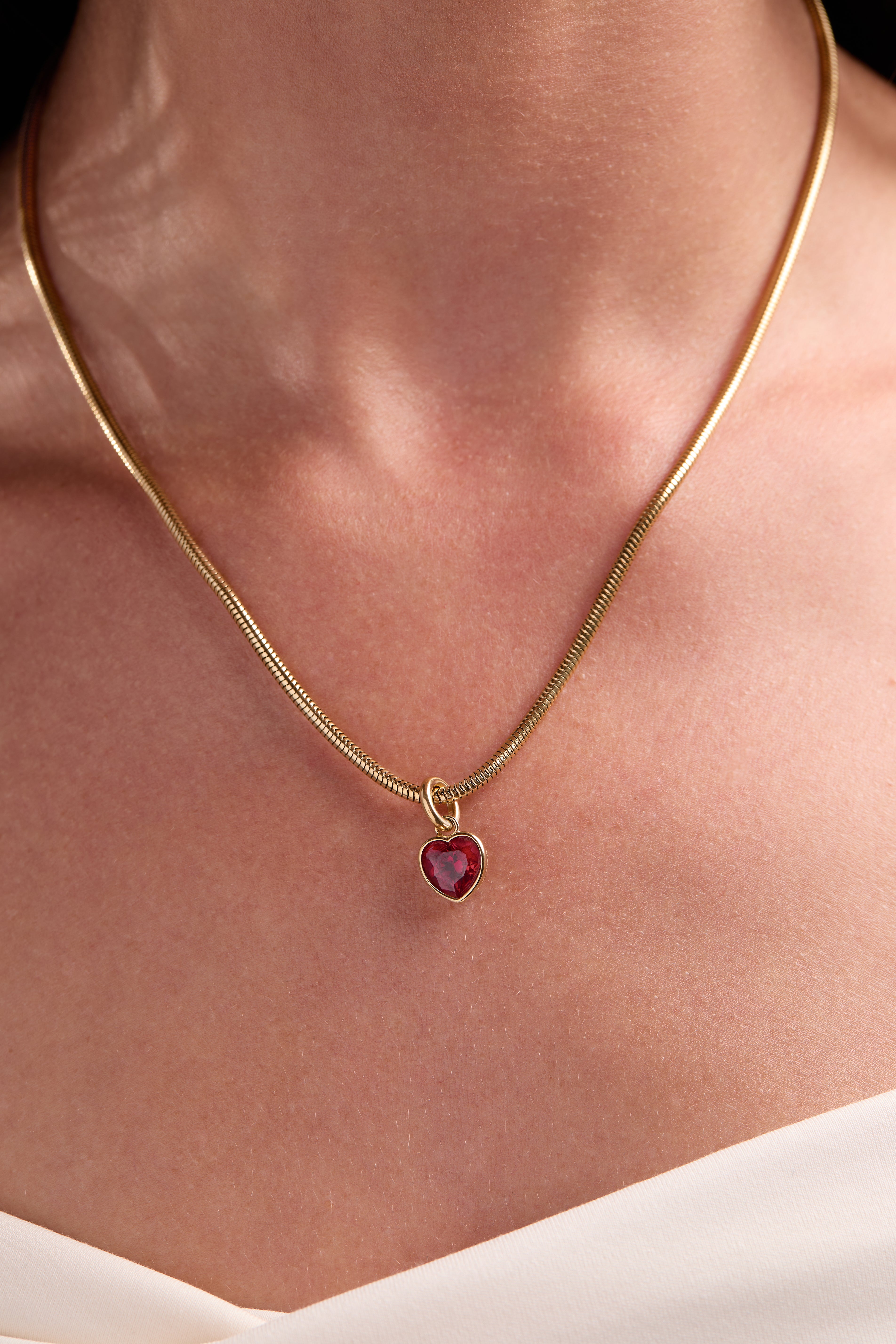 Love' Heart Birthstone Charm-JULY Stainless Steel Gold | Alex and Ani