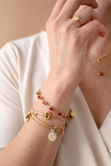 July Birthstone Emerald Cut Bangle Silver | Alex and Ani