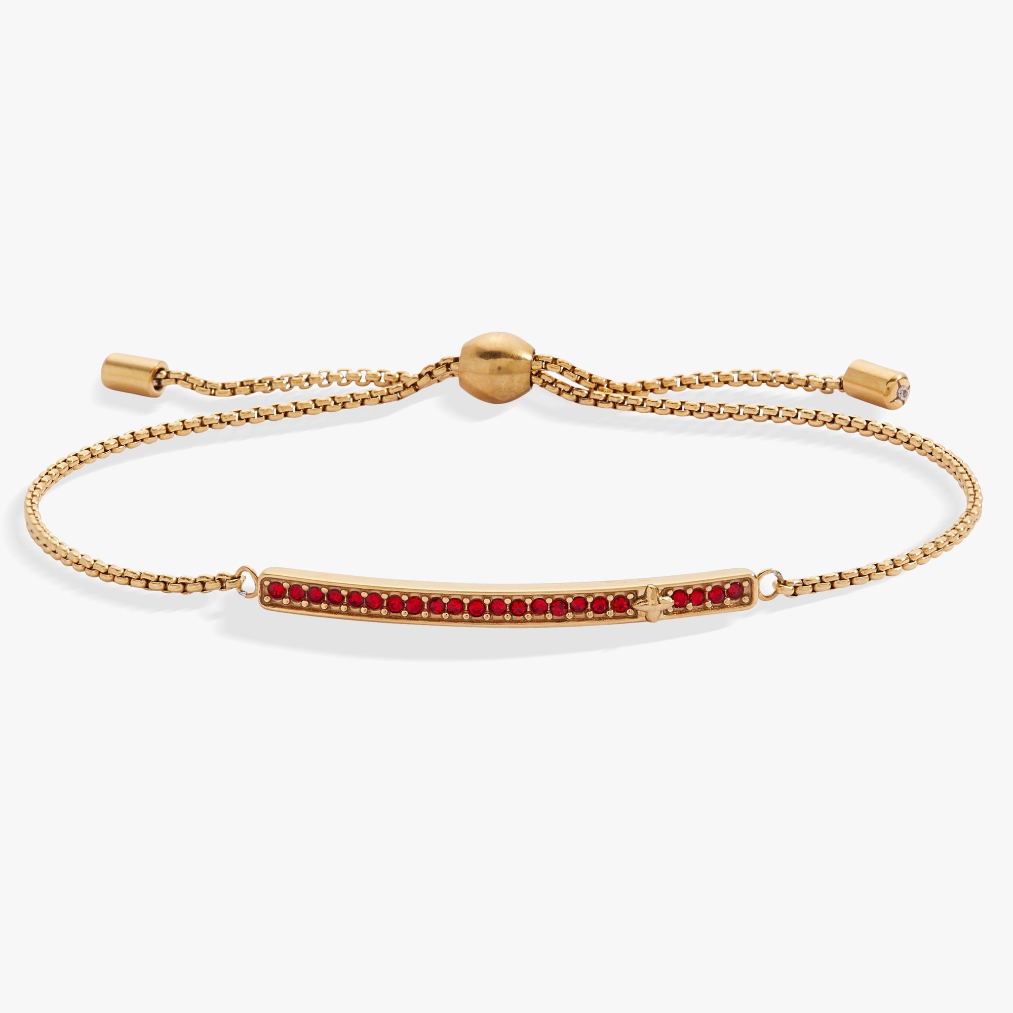 Birthstone Pave Bolo - July Stainless Steel Gold | Alex and Ani