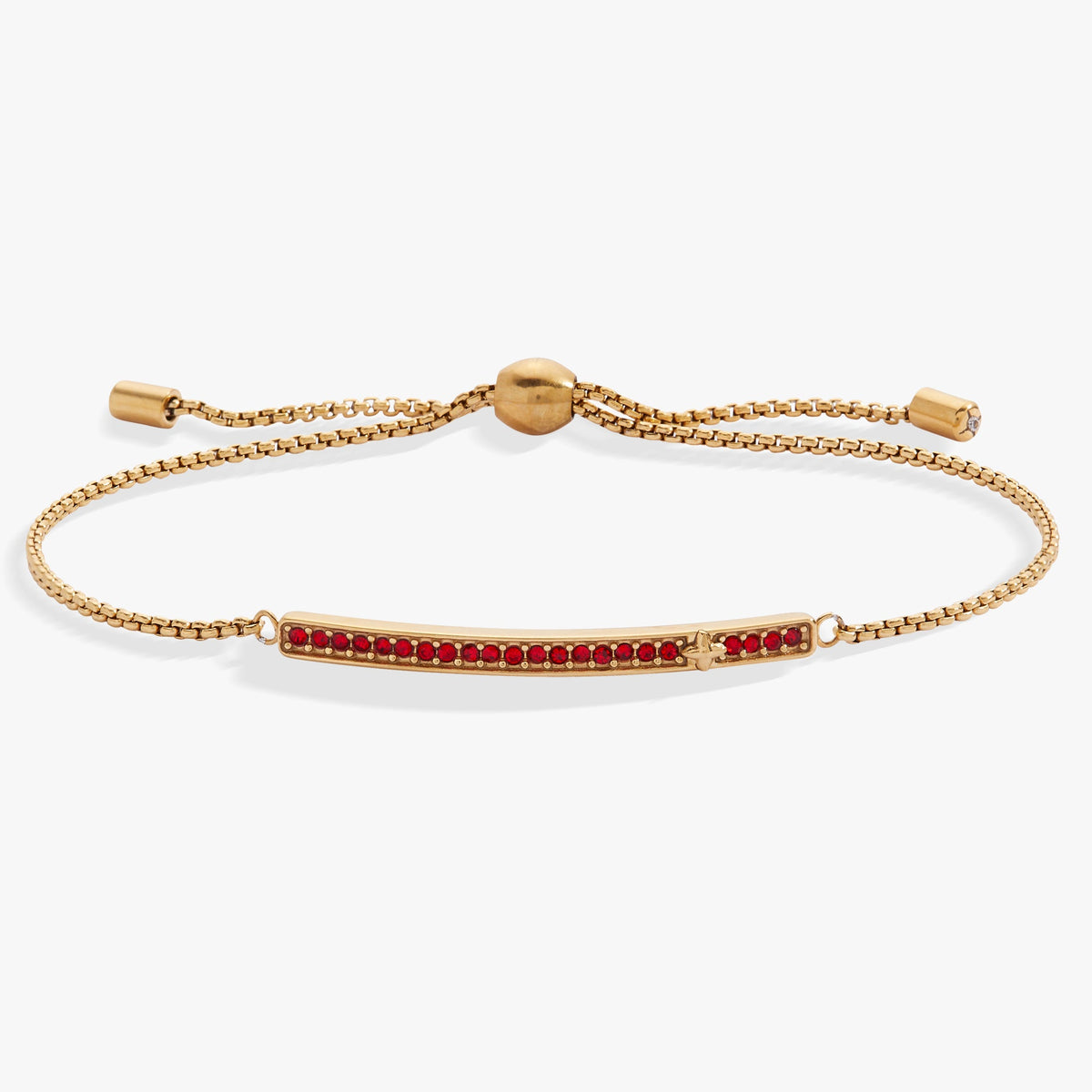 Birthstone Pave Bolo - July Stainless Steel Gold | Alex and Ani