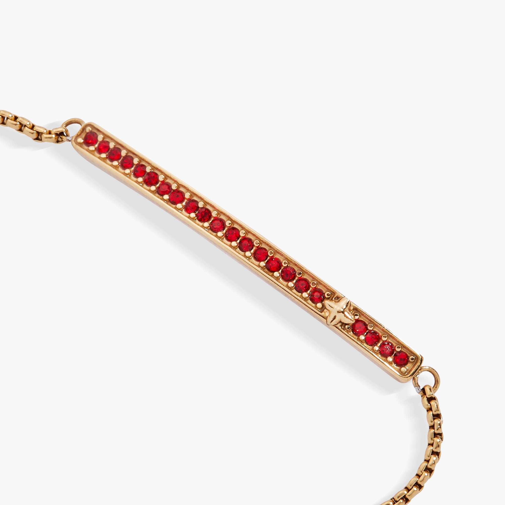 Birthstone Pave Bolo - July Stainless Steel Gold | Alex and Ani