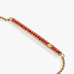 Birthstone Pave Bolo - July Stainless Steel Gold | Alex and Ani