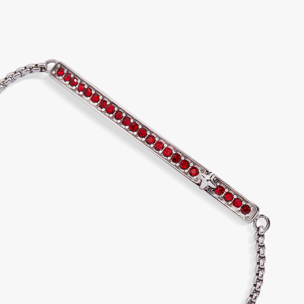 Birthstone Pave Bolo - July Stainless Steel Gold | Alex and Ani
