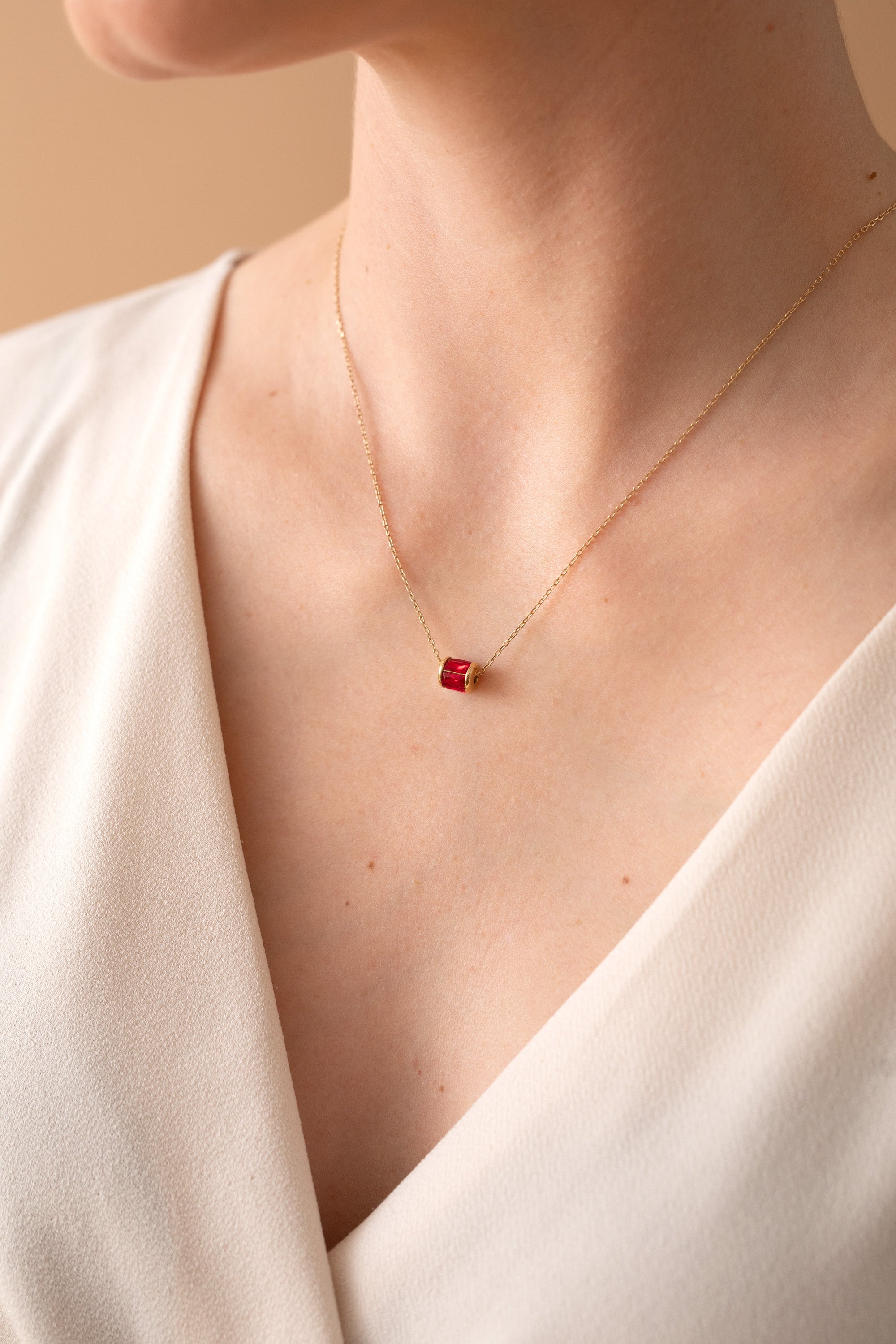 July Birthstone Precious Pendant Necklace 14kt Gold Over Sterling Silver | Alex and Ani
