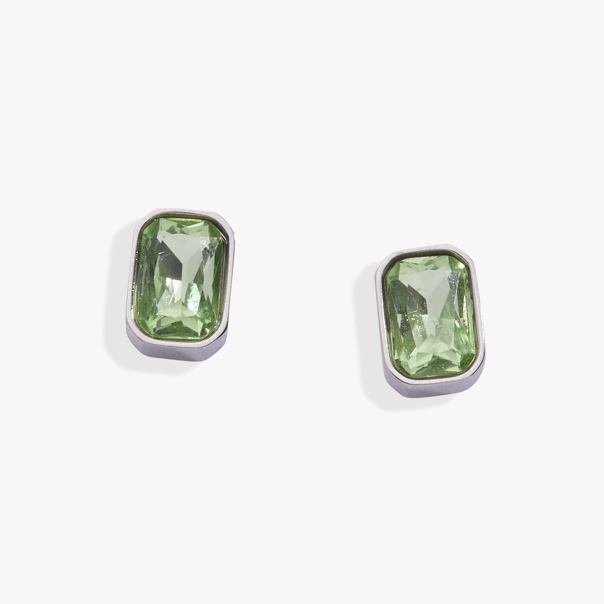 August Emerald-Cut Birthstone Stud Stainless Steel Gold | Alex and Ani