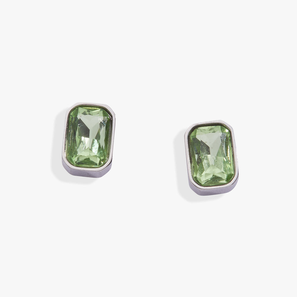 August Emerald-Cut Birthstone Stud Stainless Steel Gold | Alex and Ani