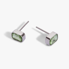 August Emerald-Cut Birthstone Stud Stainless Steel Gold | Alex and Ani