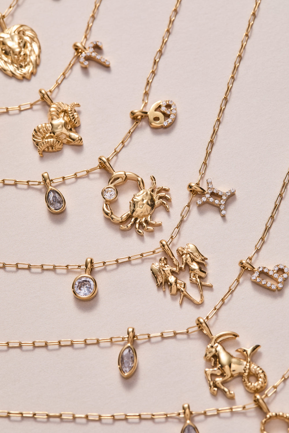 Cancer Charm Cluster Necklace Stainless Steel Gold | Alex and Ani