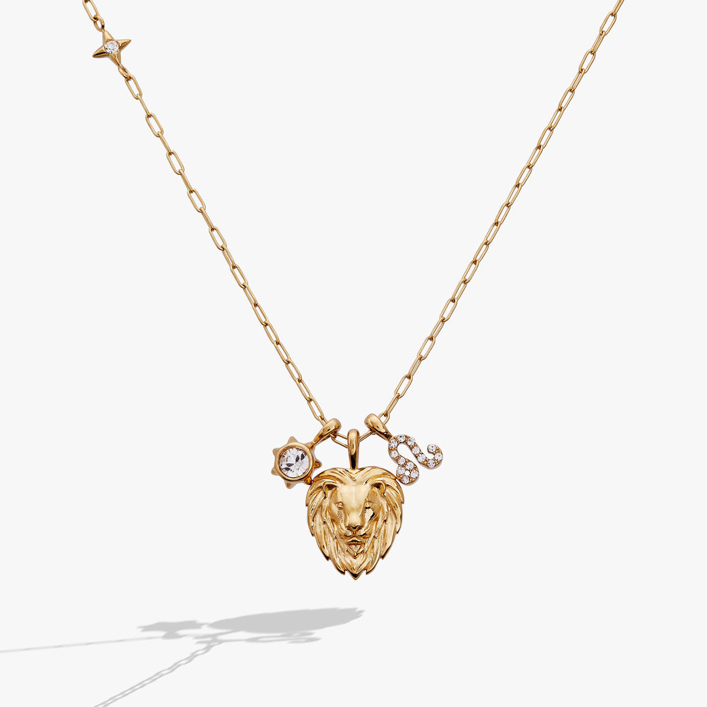Leo Charm Cluster Necklace Stainless Steel Gold | Alex and Ani