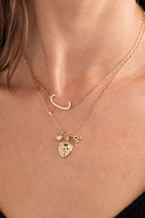Leo Charm Cluster Necklace Stainless Steel Gold | Alex and Ani