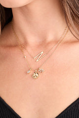 Virgo Charm Cluster Necklace Stainless Steel Gold | Alex and Ani