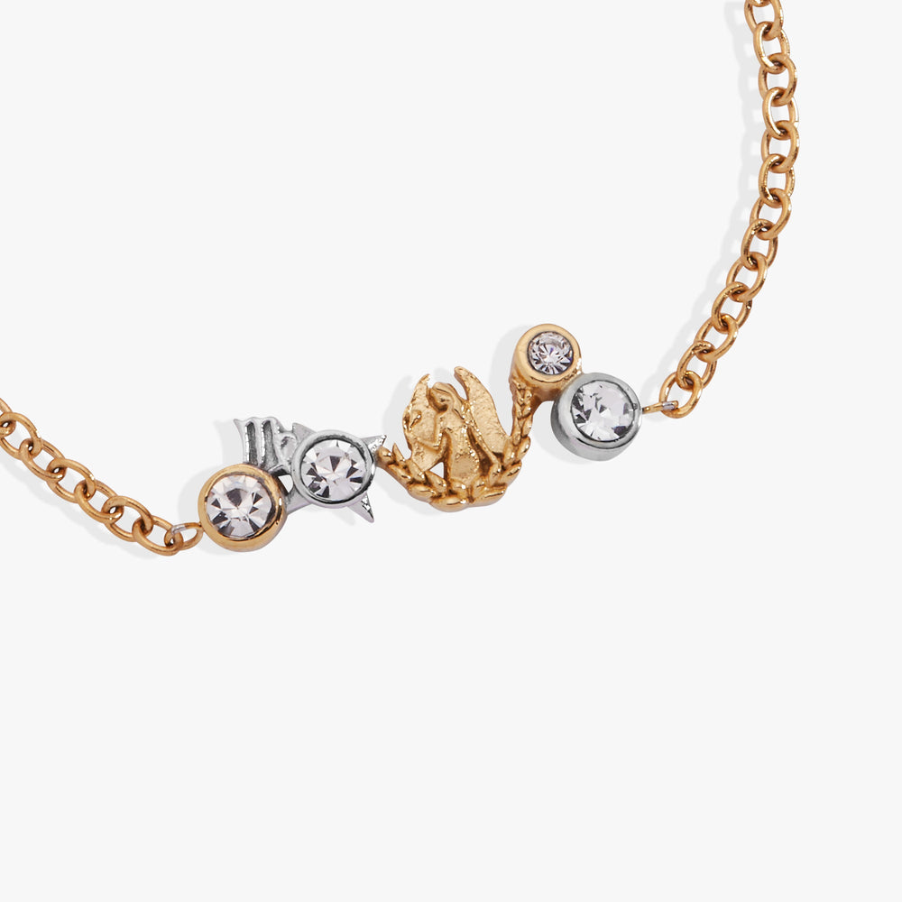 Virgo Symbol Inline Bracelet Two Tone - Stainless Steel | Alex and Ani