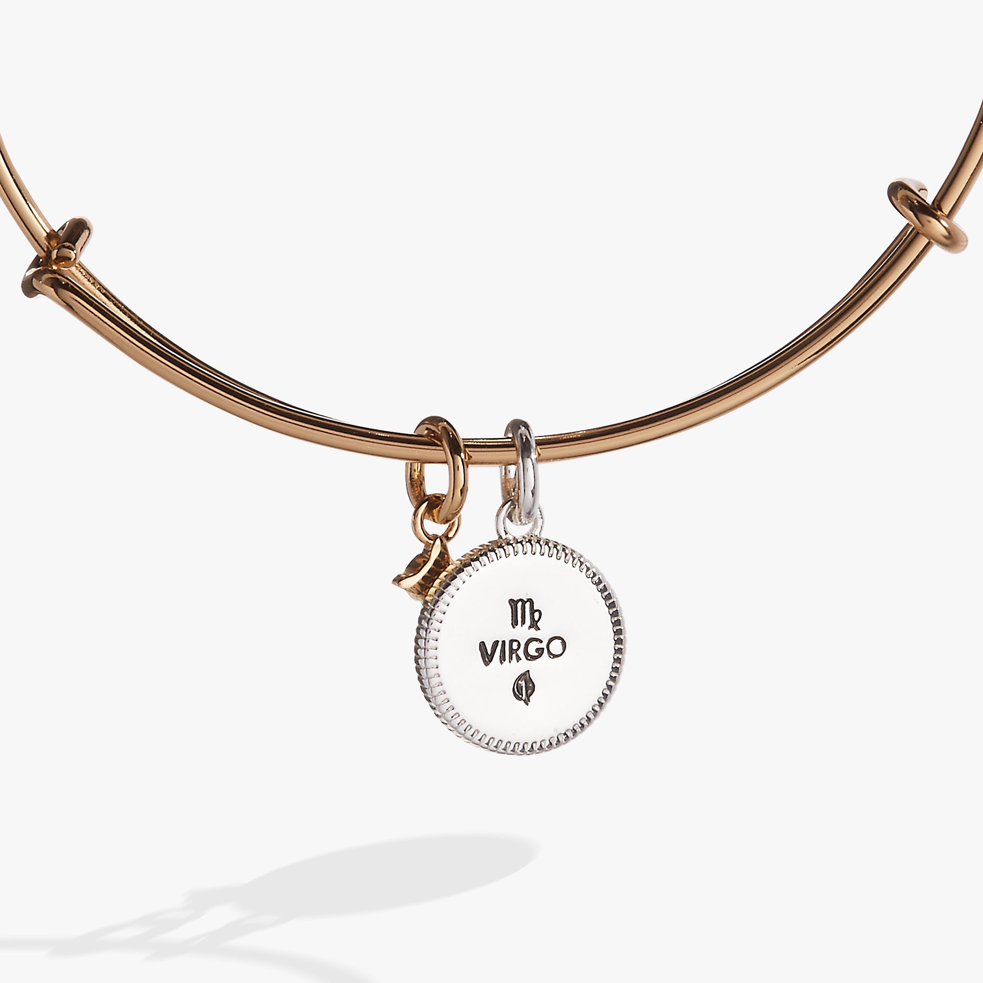 Virgo Zodiac Charm Bangle Two Tone | Alex and Ani
