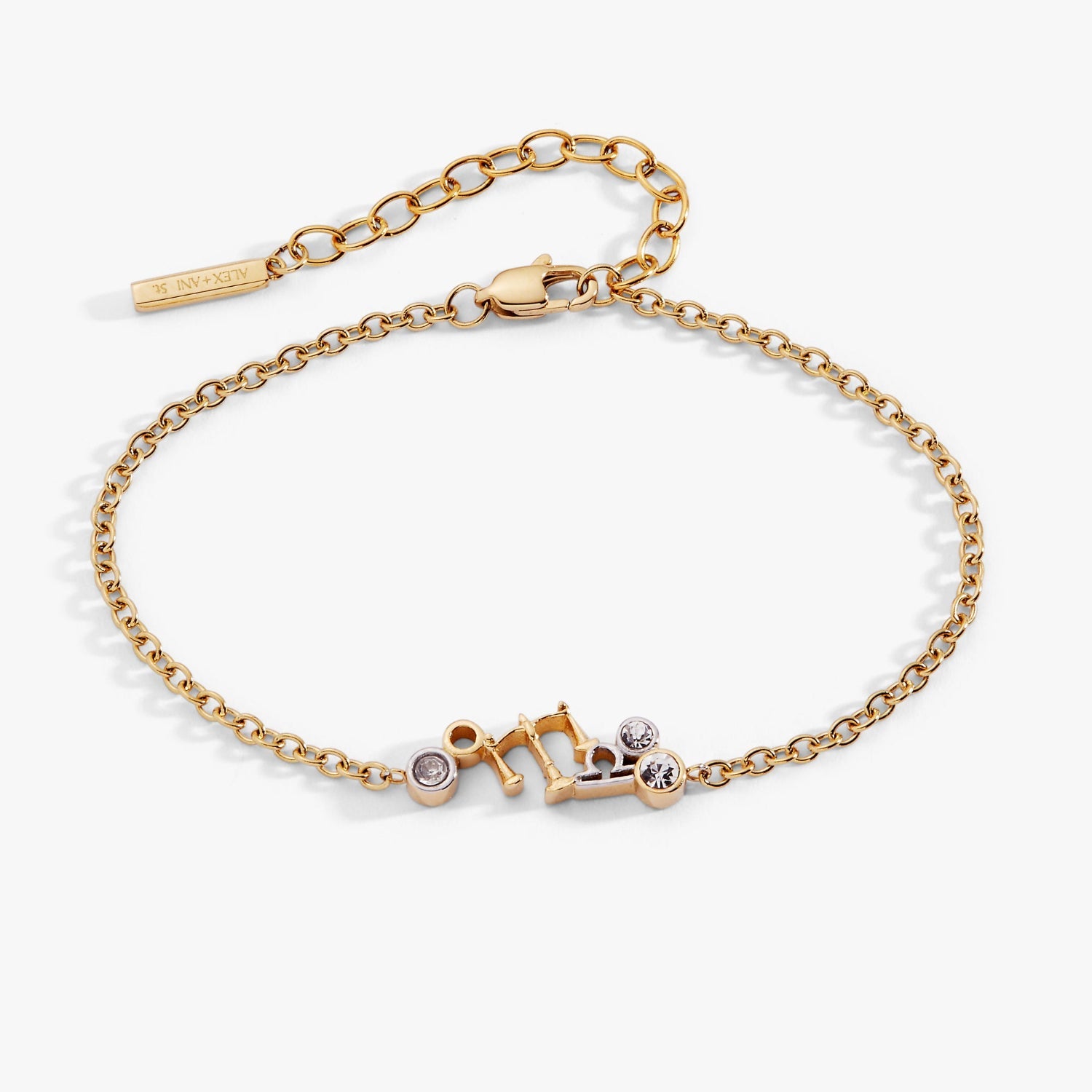 Libra Symbol Inline Bracelet Two Tone - Stainless Steel | Alex and Ani