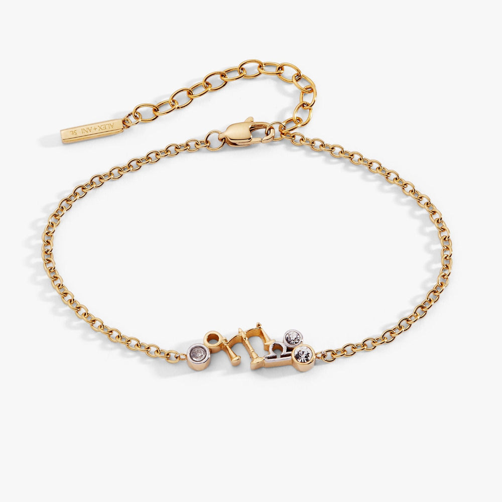 Libra Symbol Inline Bracelet Two Tone - Stainless Steel | Alex and Ani