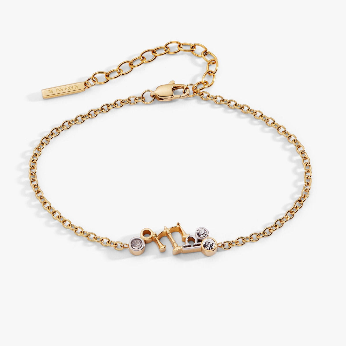 Libra Symbol Inline Bracelet Two Tone - Stainless Steel | Alex and Ani
