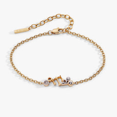 Libra Symbol Inline Bracelet Two Tone - Stainless Steel | Alex and Ani