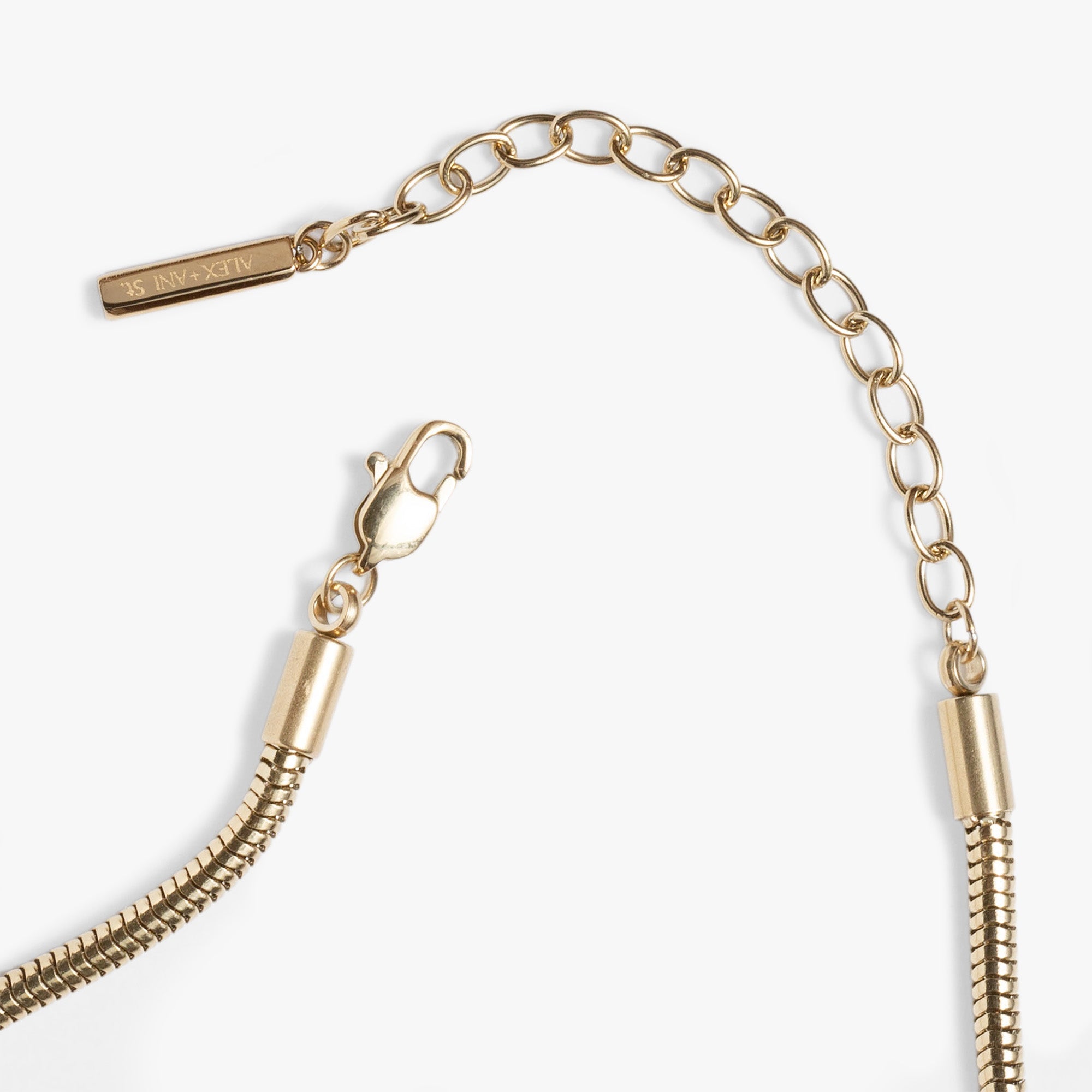 Round Herringbone Charm & Layering Necklace Stainless Steel Silver | Alex and Ani