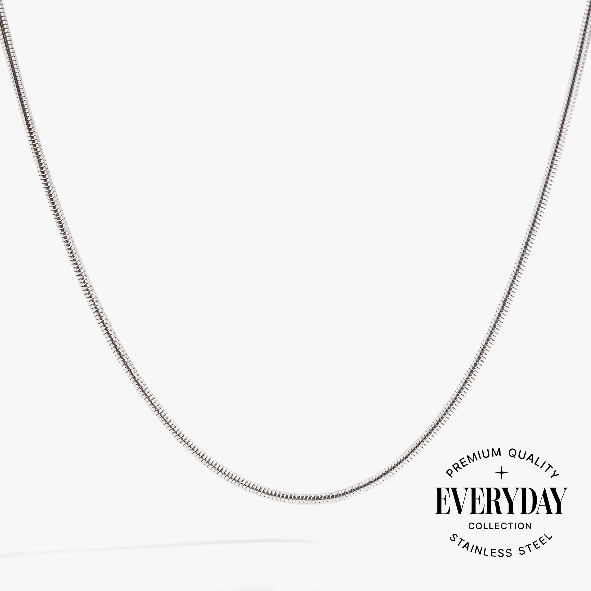 Round Herringbone Charm & Layering Necklace Stainless Steel Silver | Alex and Ani