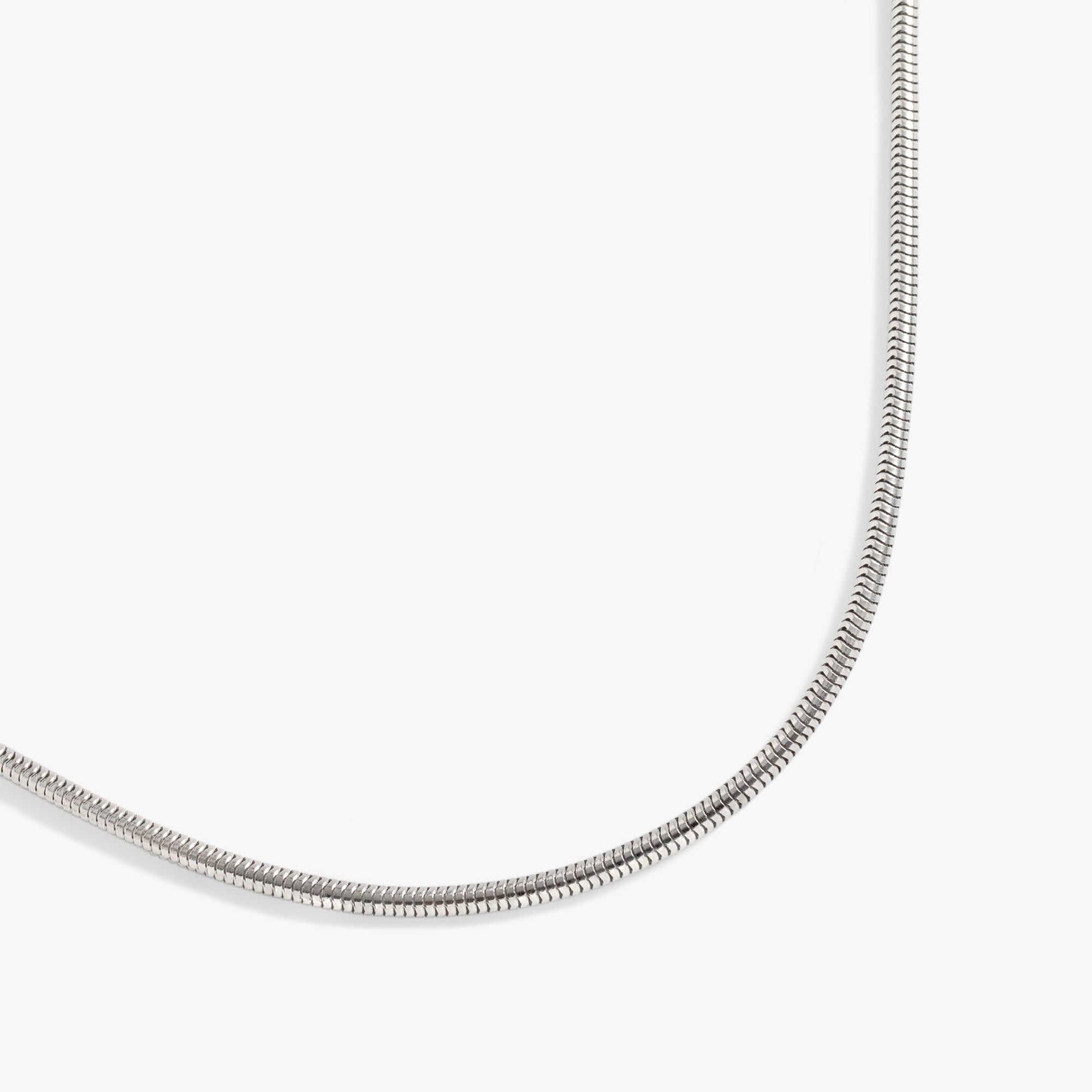 Round Herringbone Charm & Layering Necklace Stainless Steel Silver | Alex and Ani