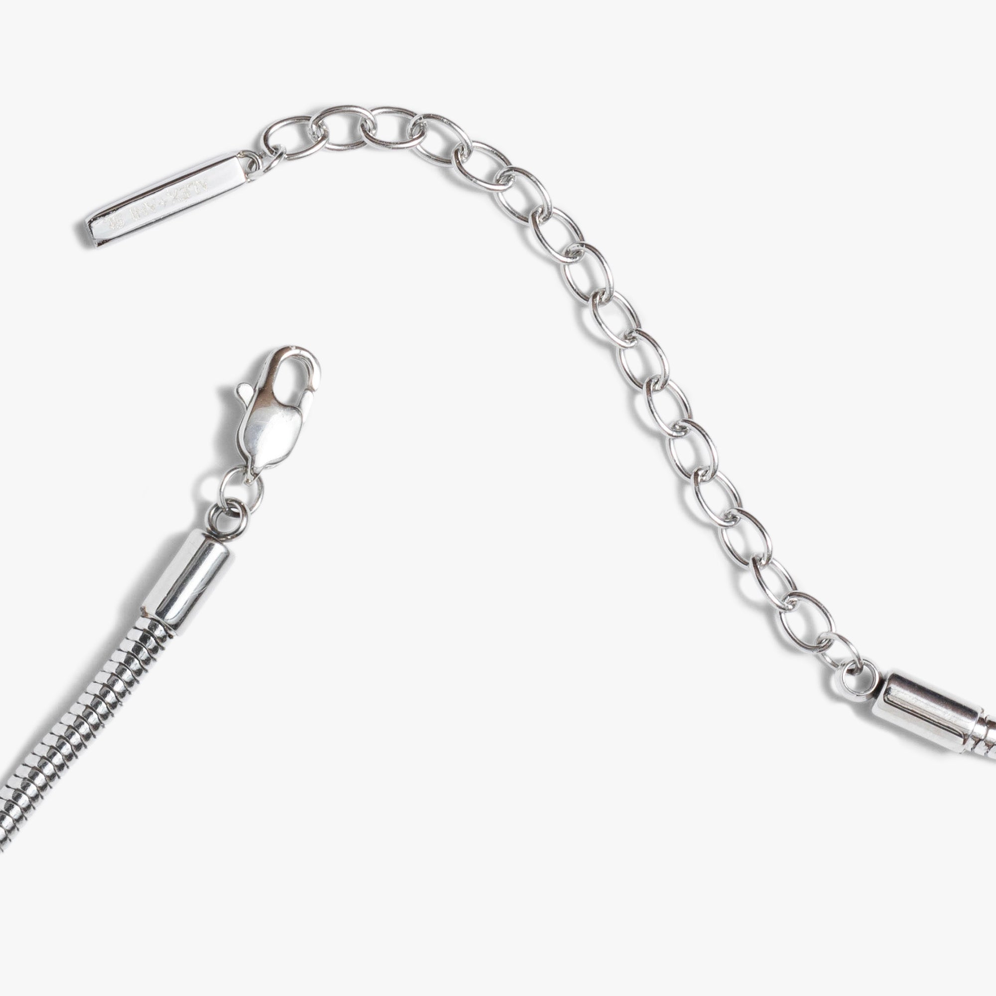 Round Herringbone Charm & Layering Necklace Stainless Steel Silver | Alex and Ani