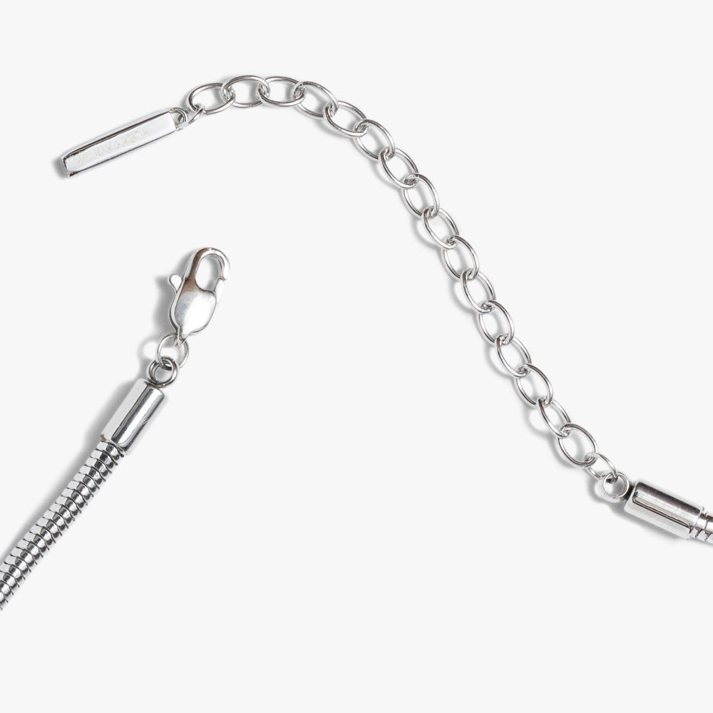 Round Herringbone Charm & Layering Necklace Stainless Steel Silver | Alex and Ani