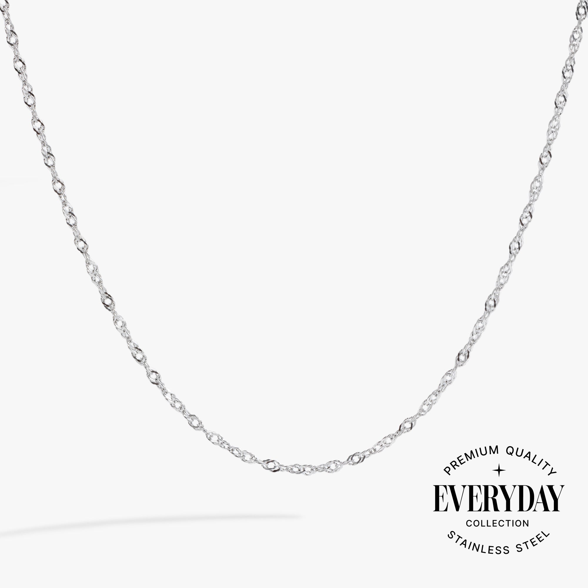 Singapore Chain Charm & Layering Necklace| Alex and Ani Stainless Steel Silver | Alex and Ani