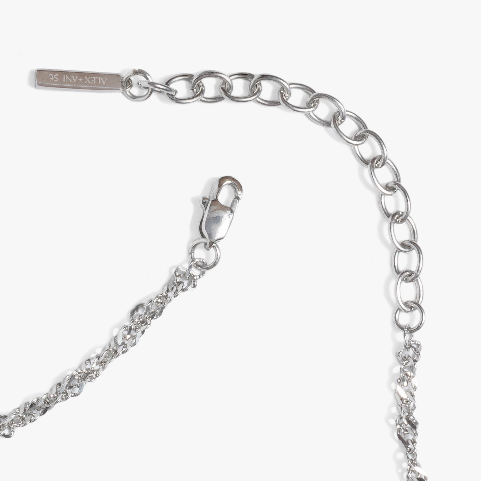 Singapore Chain Charm & Layering Necklace| Alex and Ani Stainless Steel Silver | Alex and Ani