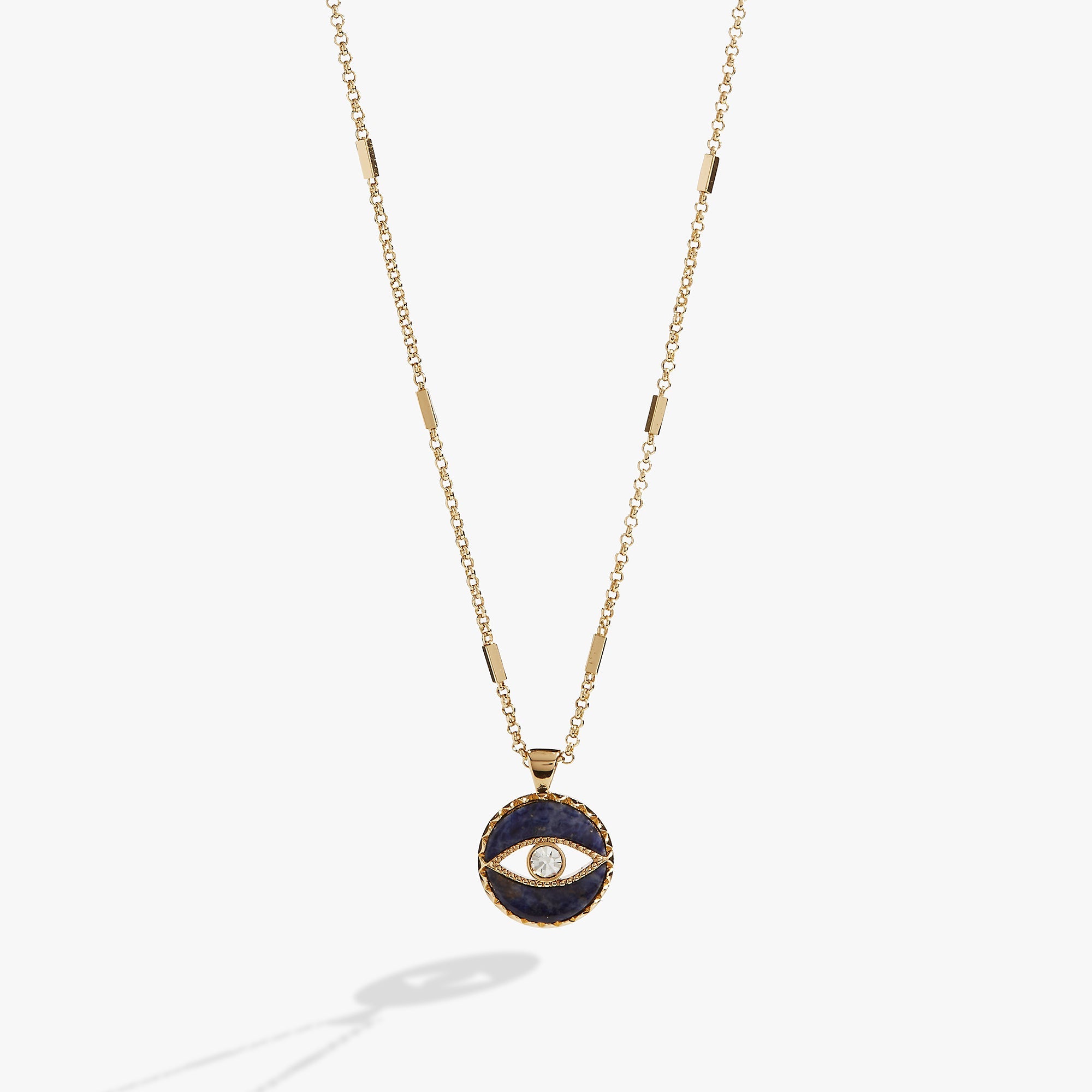 Sodalite Evil Eye Necklace Gold | Alex and Ani