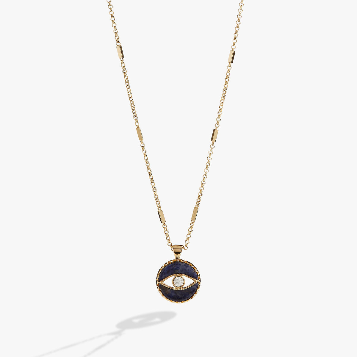 Sodalite Evil Eye Necklace Gold | Alex and Ani