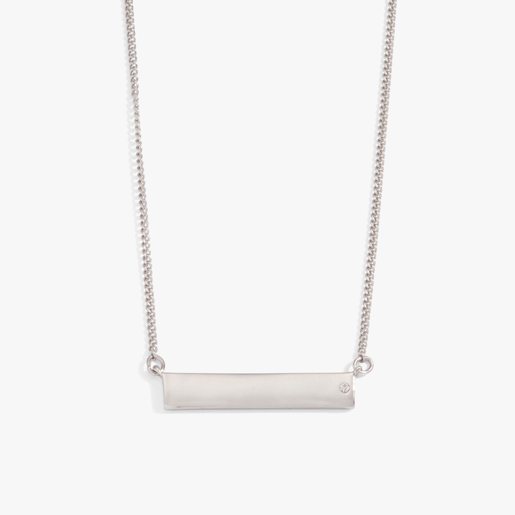 Bar Necklace with Crystal Accent Shiny Rose Gold | Alex and Ani