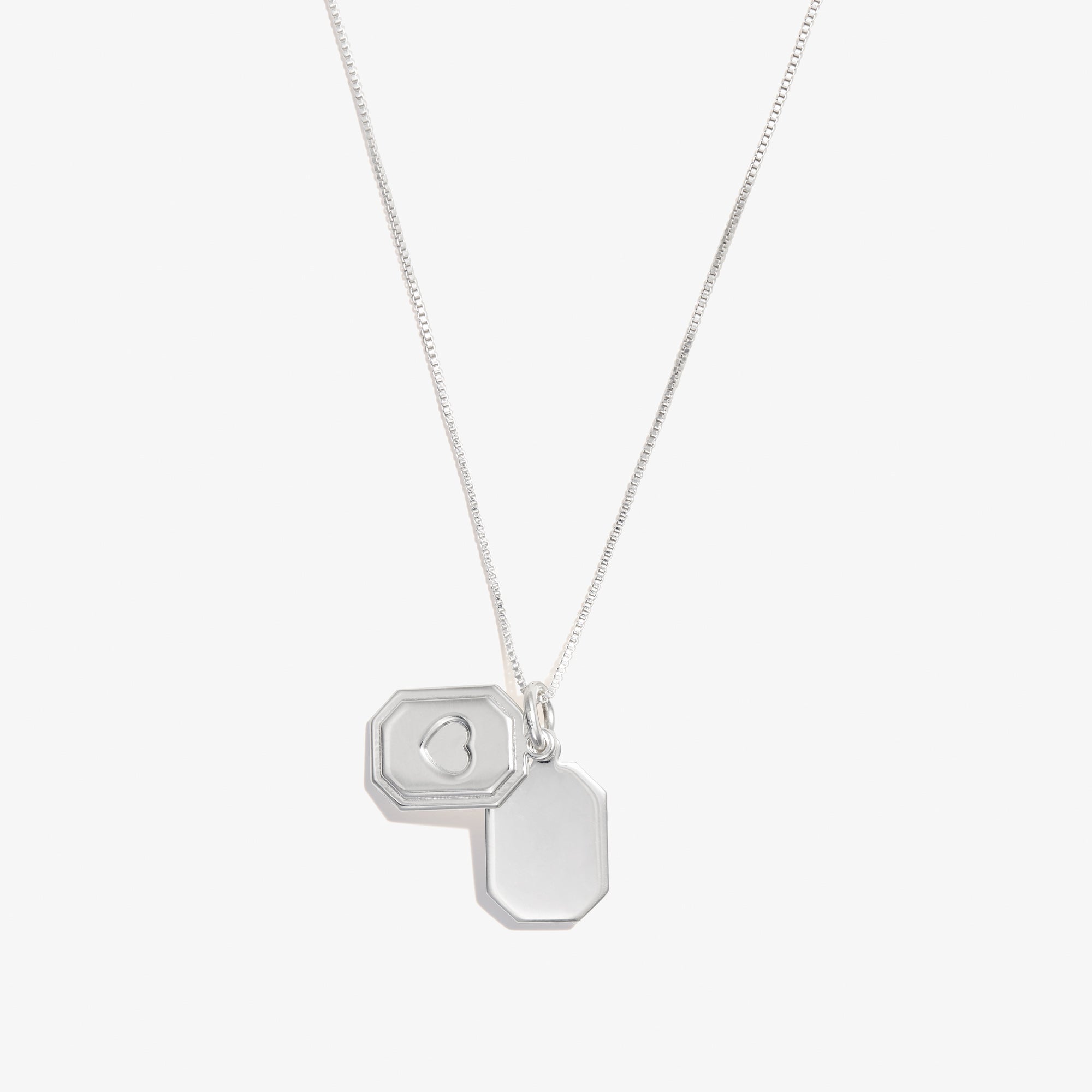 Slider Tag Heart Charm Necklace Gold | Alex and Ani