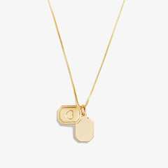 Slider Tag Heart Charm Necklace Gold | Alex and Ani