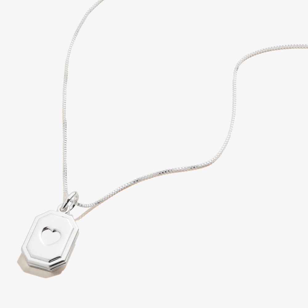 Slider Tag Heart Charm Necklace Gold | Alex and Ani