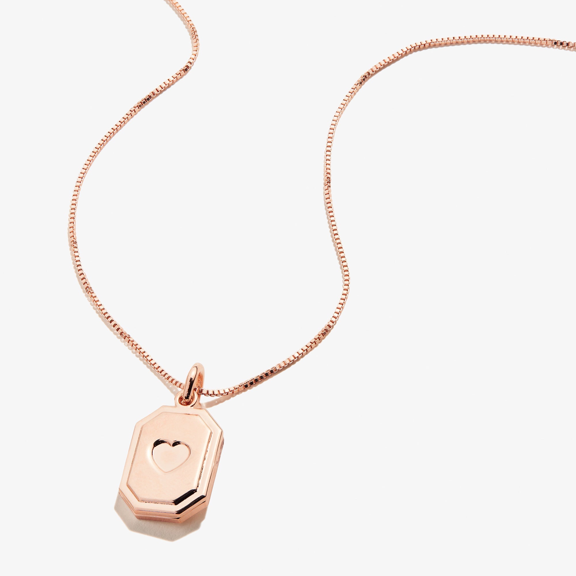 Slider Tag Heart Charm Necklace Gold | Alex and Ani