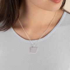 Square Charm Necklace - Alex and Ani Silver | Alex and Ani