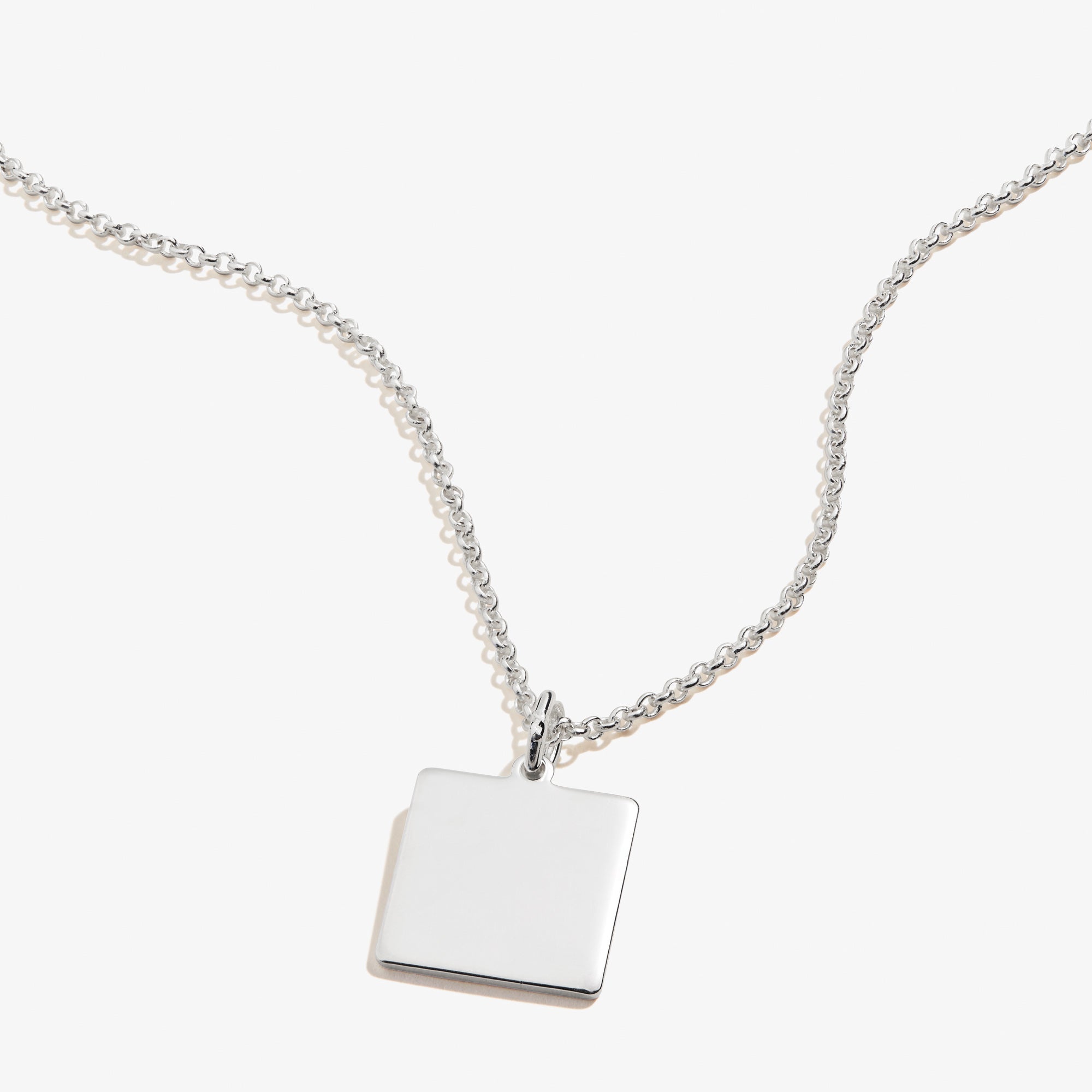 Square Charm Necklace - Alex and Ani Silver | Alex and Ani