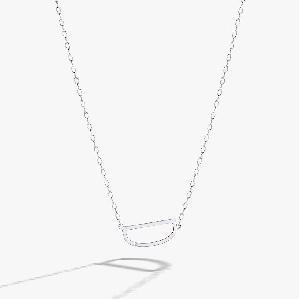 Precious Elongated Initial Necklace D Sterling Silver | Alex and Ani
