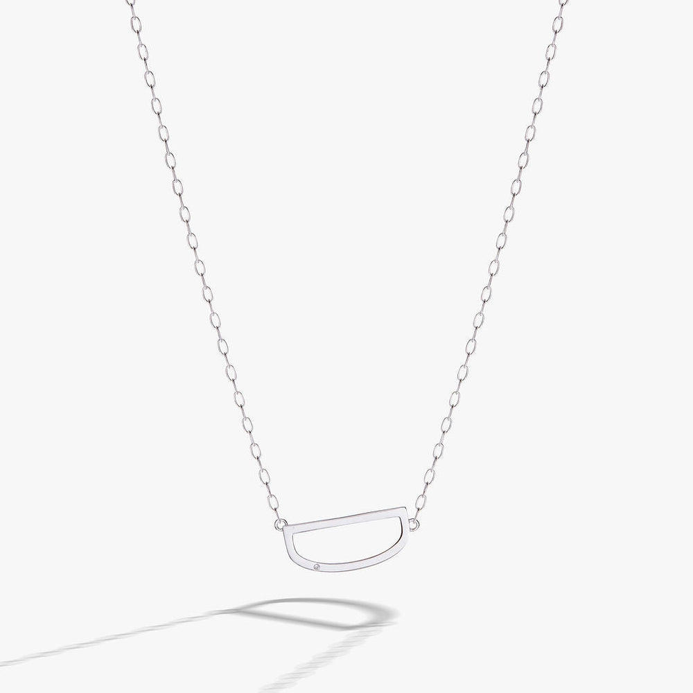 Precious Elongated Initial Necklace D Sterling Silver | Alex and Ani