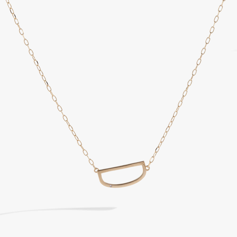 Precious Elongated Initial Necklace D Sterling Silver | Alex and Ani