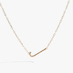 Precious Elongated Initial Necklace J 14kt Gold Over .925 Sterling Silver | Alex and Ani