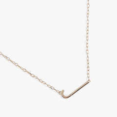 Precious Elongated Initial Necklace J 14kt Gold Over .925 Sterling Silver | Alex and Ani