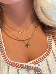 Precious Elongated Initial Necklace J 14kt Gold Over .925 Sterling Silver | Alex and Ani