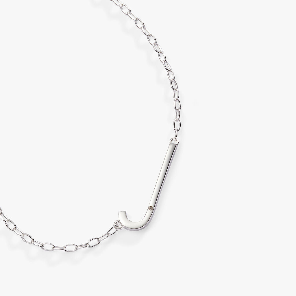 Precious Elongated Initial Necklace J 14kt Gold Over .925 Sterling Silver | Alex and Ani