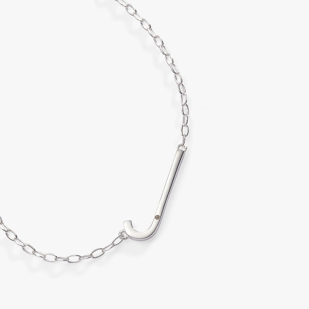 Precious Elongated Initial Necklace J 14kt Gold Over .925 Sterling Silver | Alex and Ani